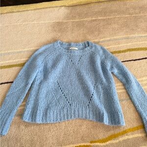 Chic Light Blue Crew Neck Sweater